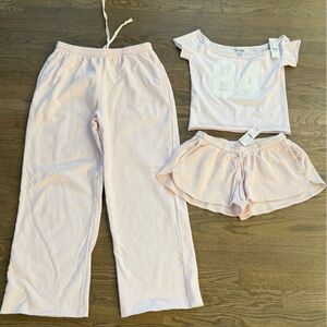 Brandy Melville John Galt for PAC Sun Light Pink 3 piece Lounge Set